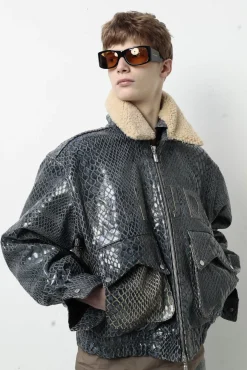 BLUE CROCODILE PILOT JACKET|RHUDE Discount