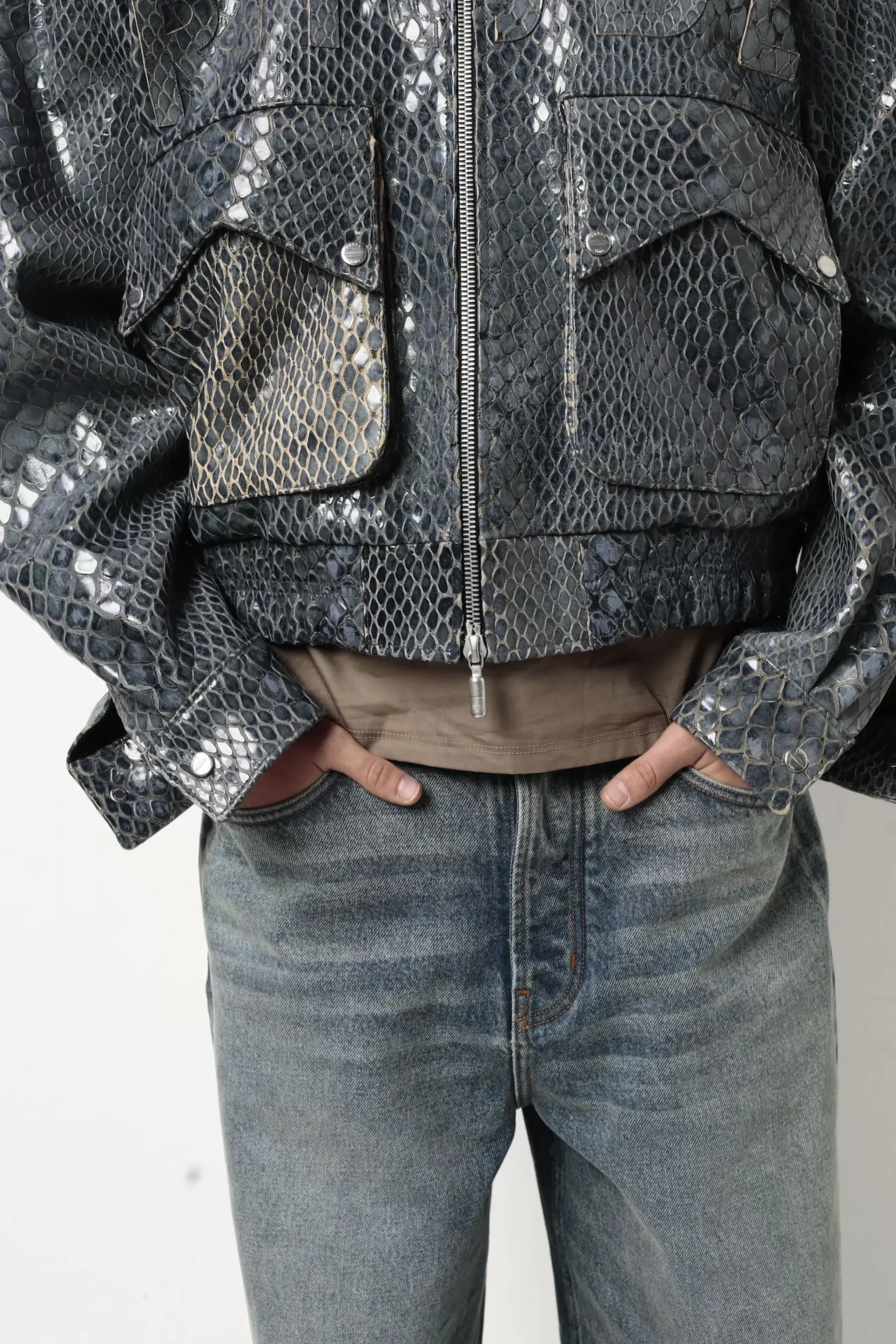 BLUE CROCODILE PILOT JACKET|RHUDE Discount
