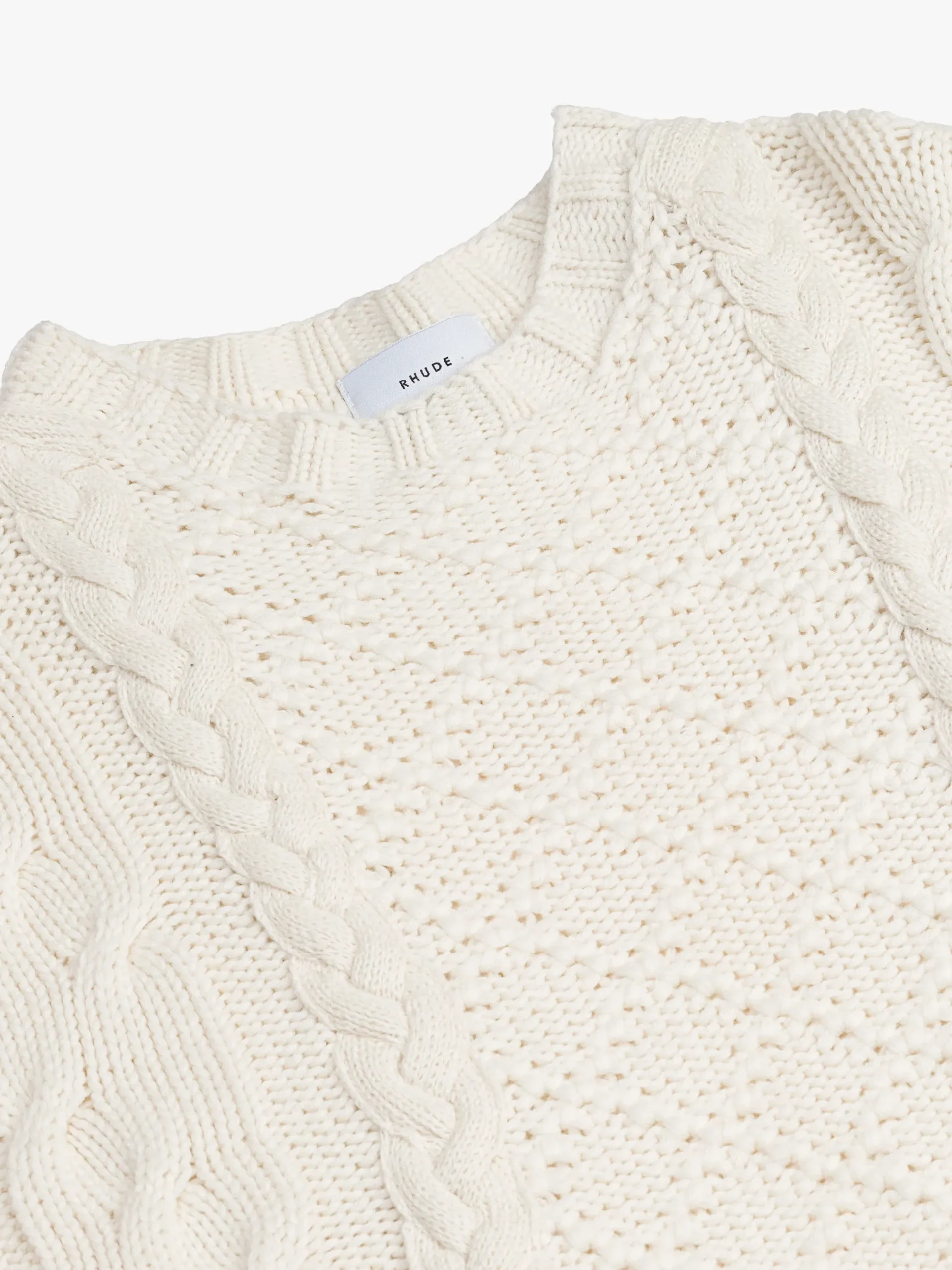 CABLE KNIT CREWNECK|RHUDE Shop