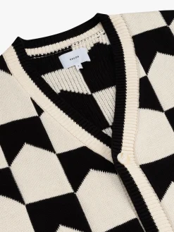 CHEVRON CHECKERED KNIT CARDIGAN|RHUDE Clearance