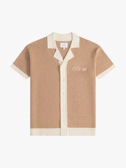 CONTRAST KNIT BUTTON-UP POLO|RHUDE Cheap