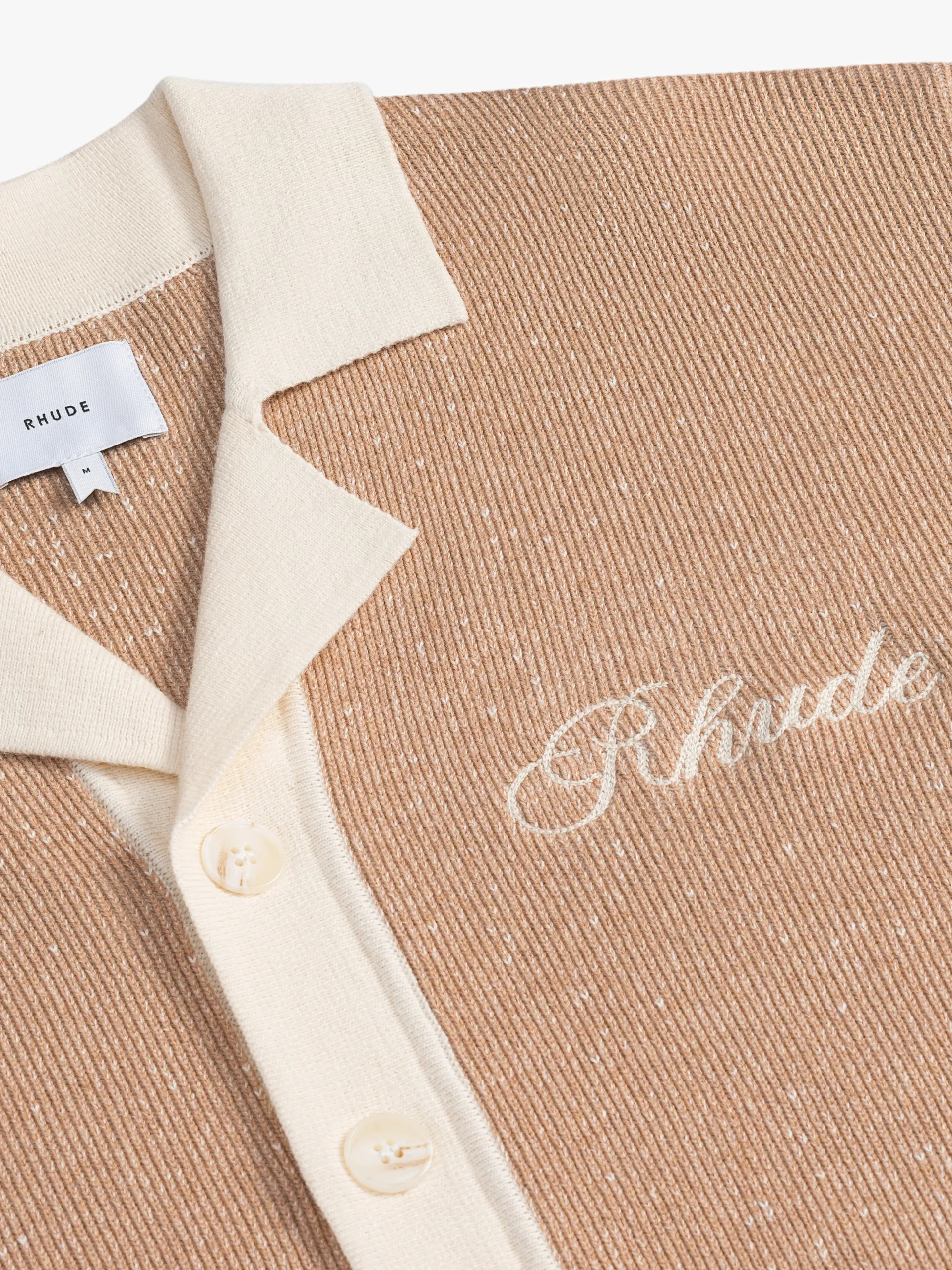 CONTRAST KNIT BUTTON-UP POLO|RHUDE Cheap