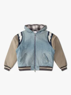 LIGHTNING HOODED VARSITY JACKET|RHUDE Online