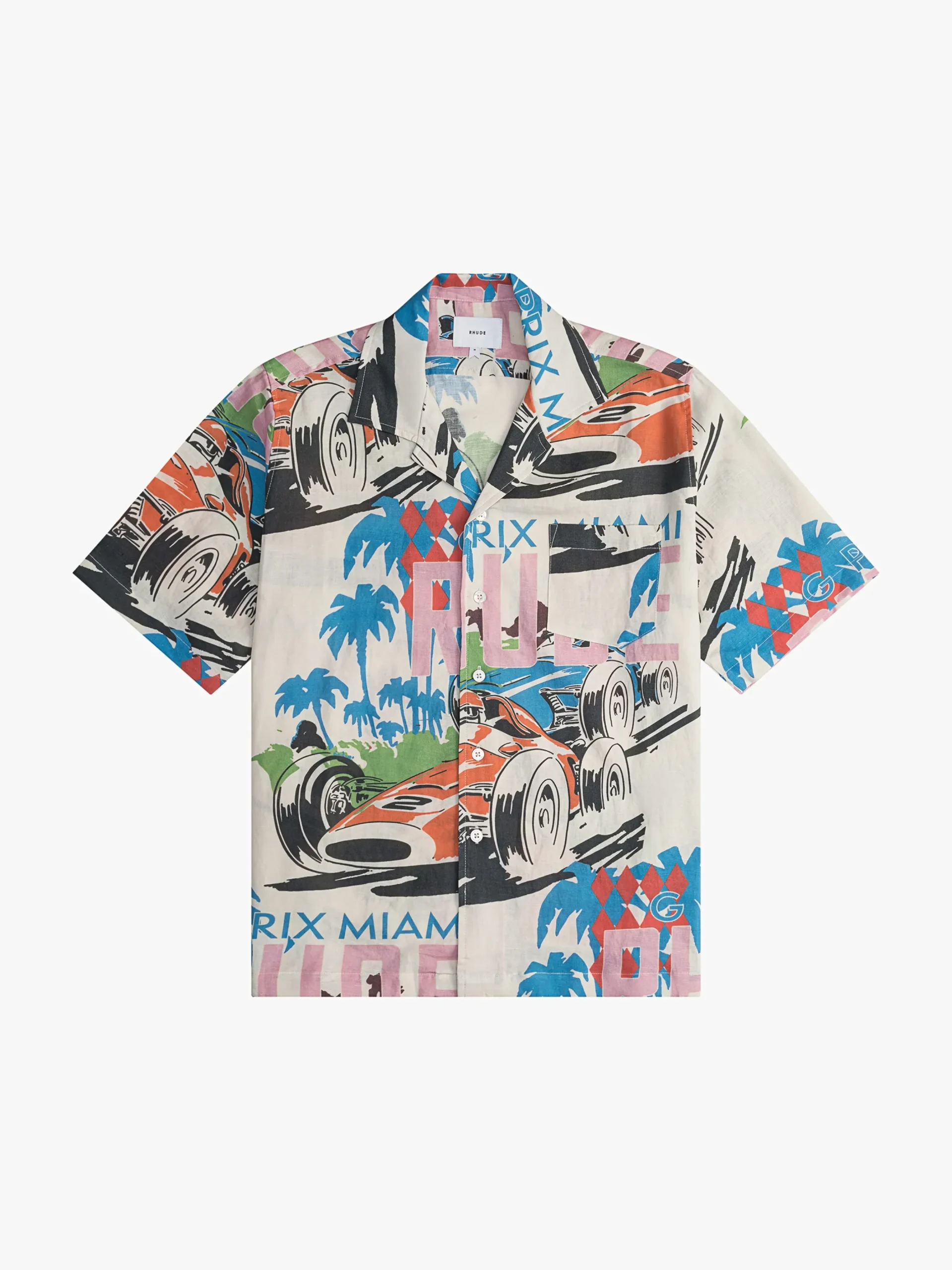 LINEN GRAND PRIX BUTTON UP|RHUDE Best Sale