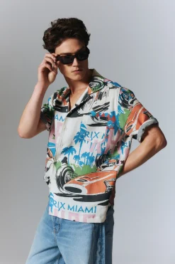 LINEN GRAND PRIX BUTTON UP|RHUDE Best Sale