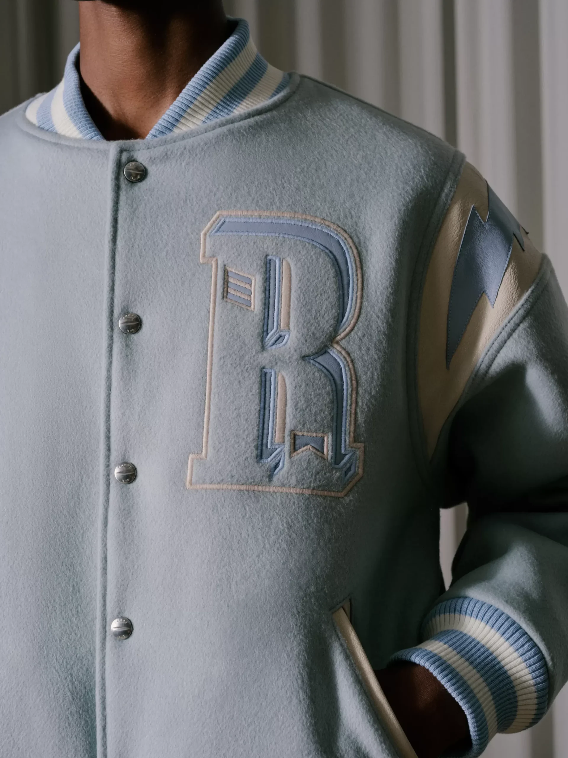 MINT WOOL LIGHTNING VARSITY|RHUDE Best Sale