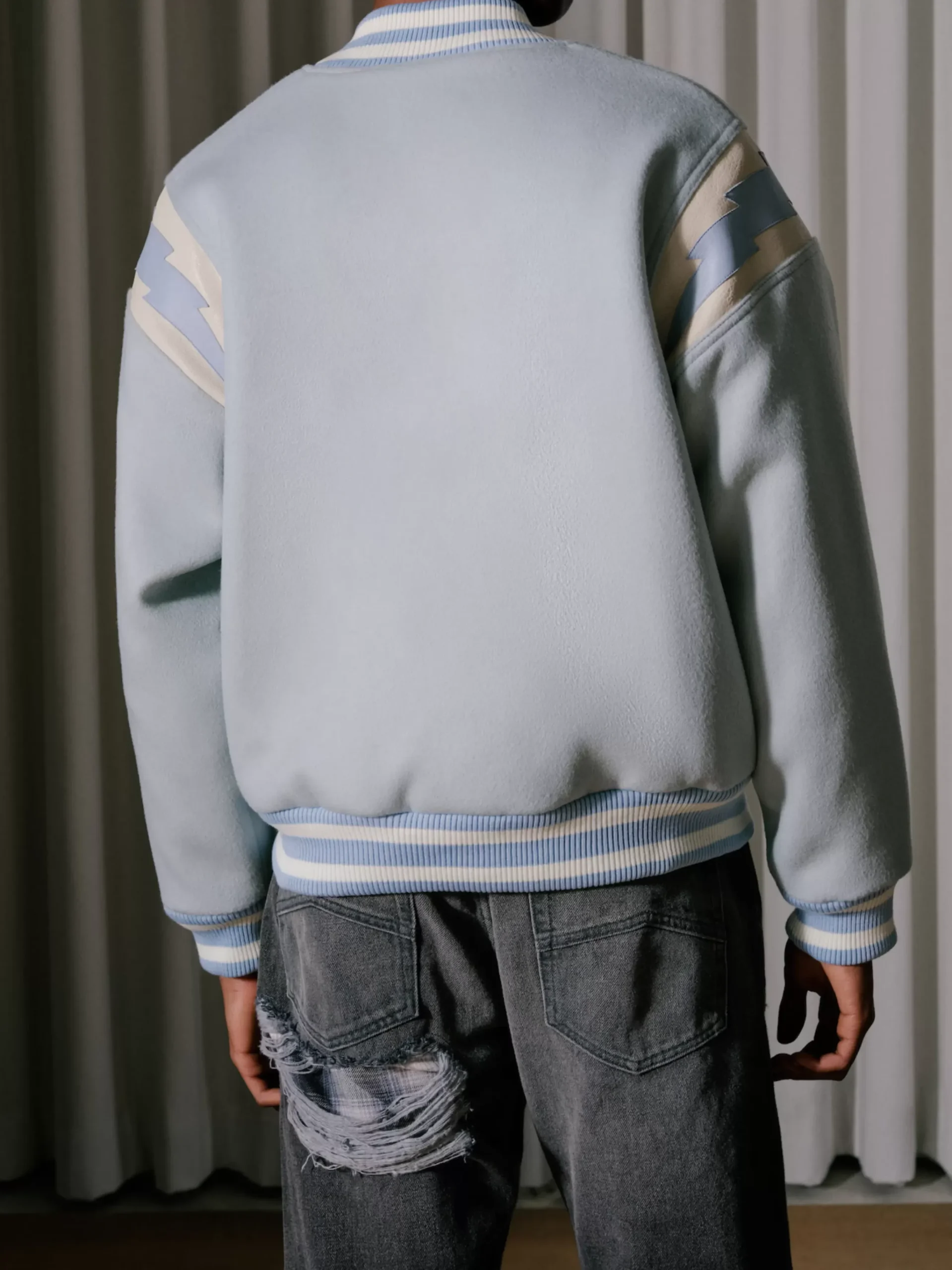 MINT WOOL LIGHTNING VARSITY|RHUDE Best Sale