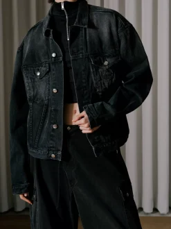 OVERSIZED DENIM TRUCKER JACKET|RHUDE Store