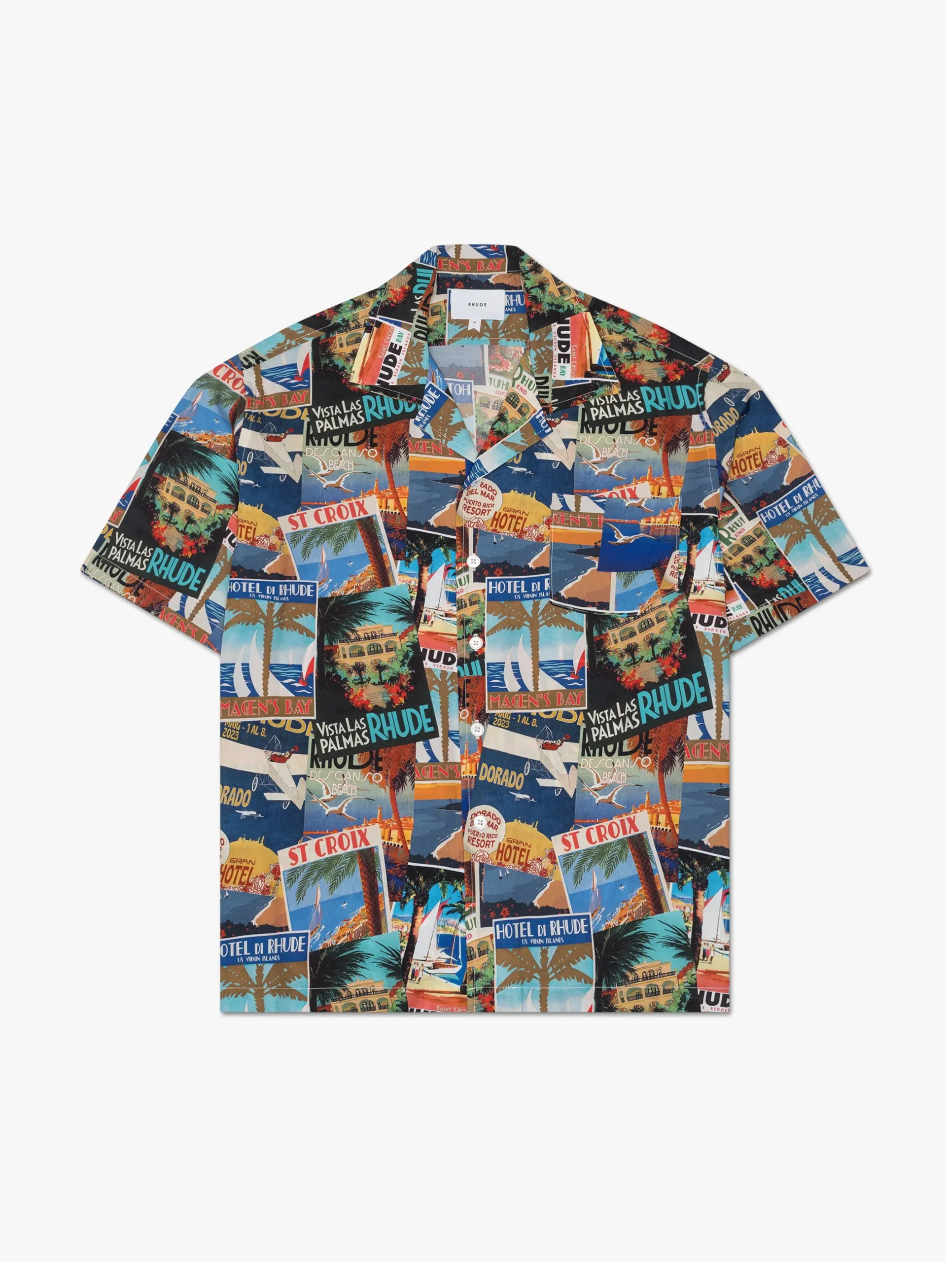 POSTCARD SILK SHIRT|RHUDE Hot