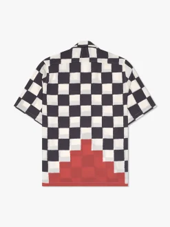 PRINTED BROKEN CHECKER SILK SHIRT|RHUDE Cheap