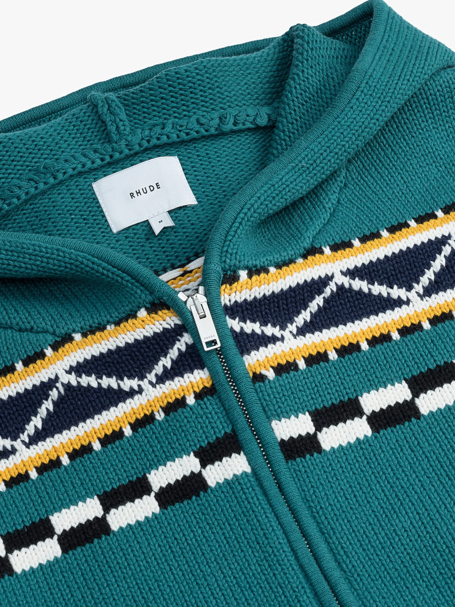BATEAU KNIT ZIP UP HOODIE|RHUDE Online