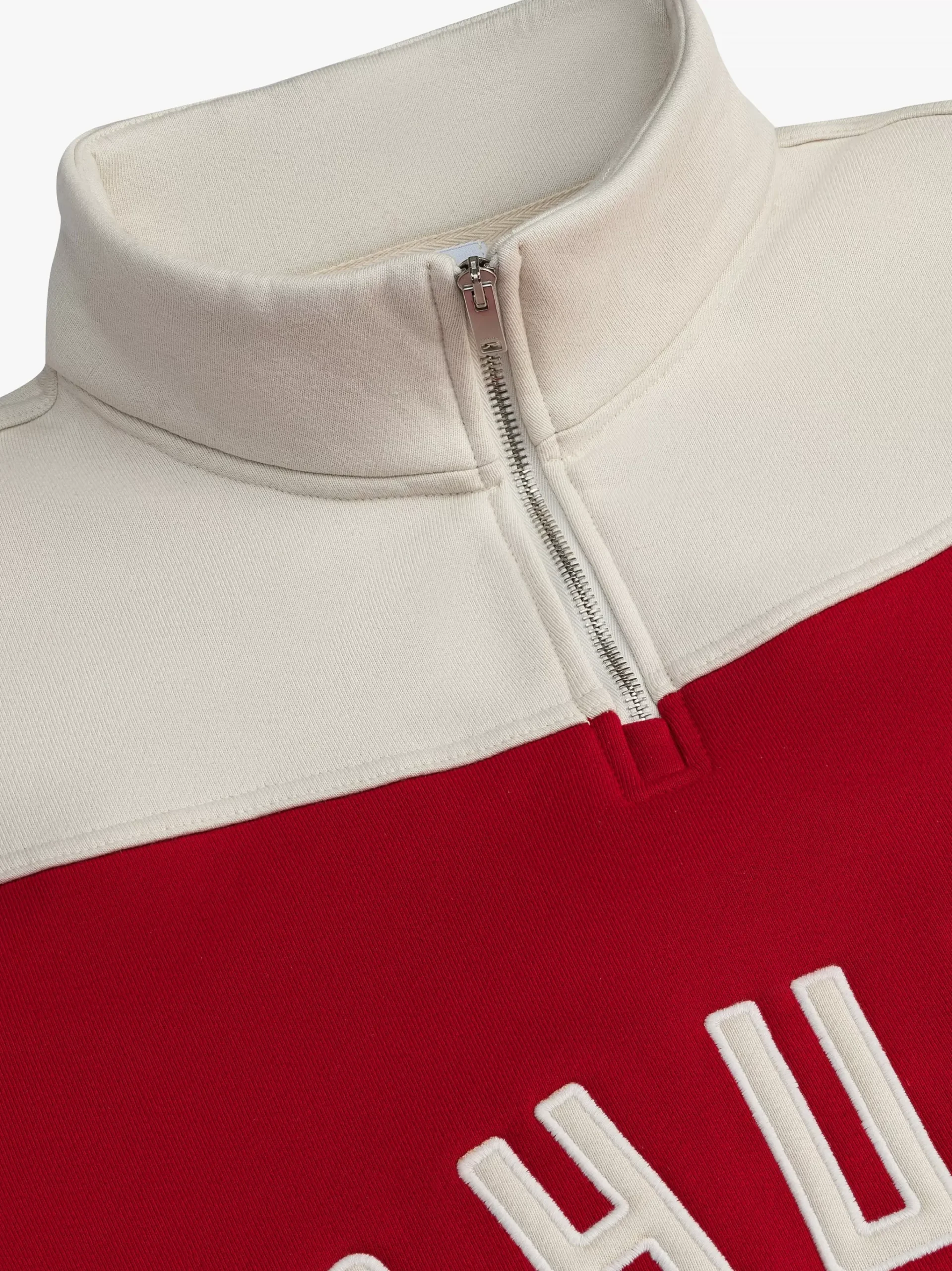 CONTRAST QUARTER-ZIP VARSITY|RHUDE New