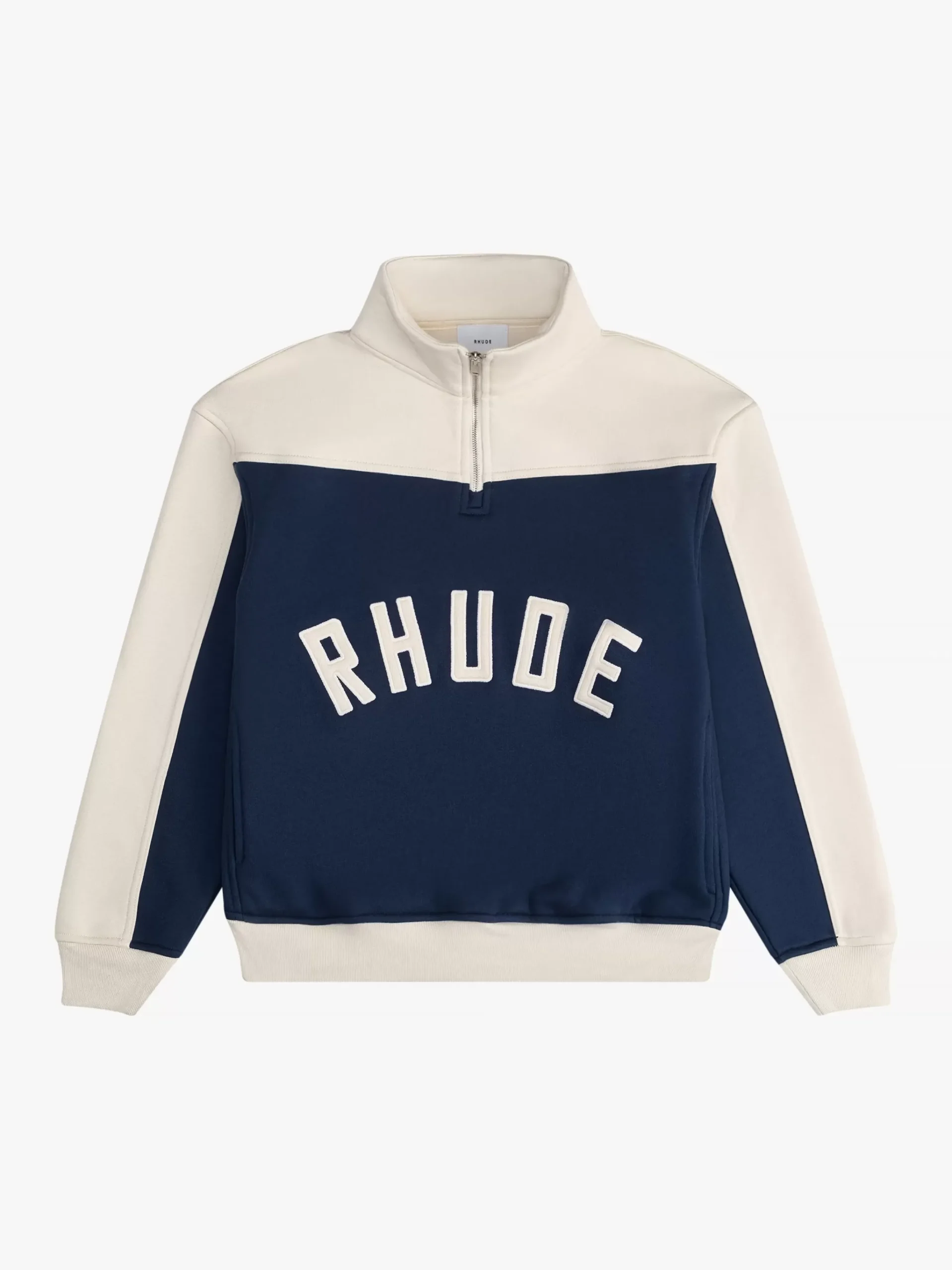 CONTRAST QUARTER-ZIP VARSITY|RHUDE New