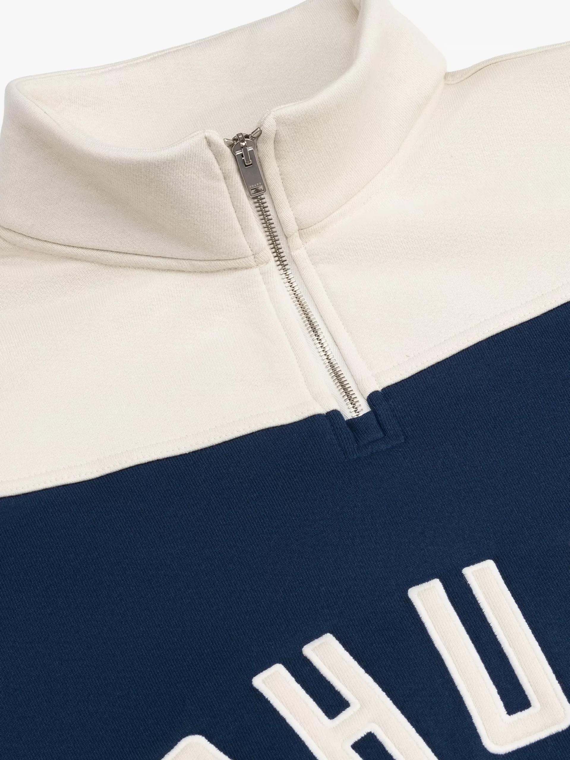 CONTRAST QUARTER-ZIP VARSITY|RHUDE New