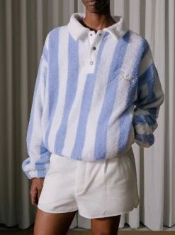 STRIPED LOOP TERRY POLO|RHUDE Hot