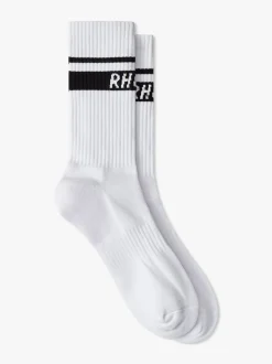 TWO STRIPE LOGO SOCKS|RHUDE Clearance