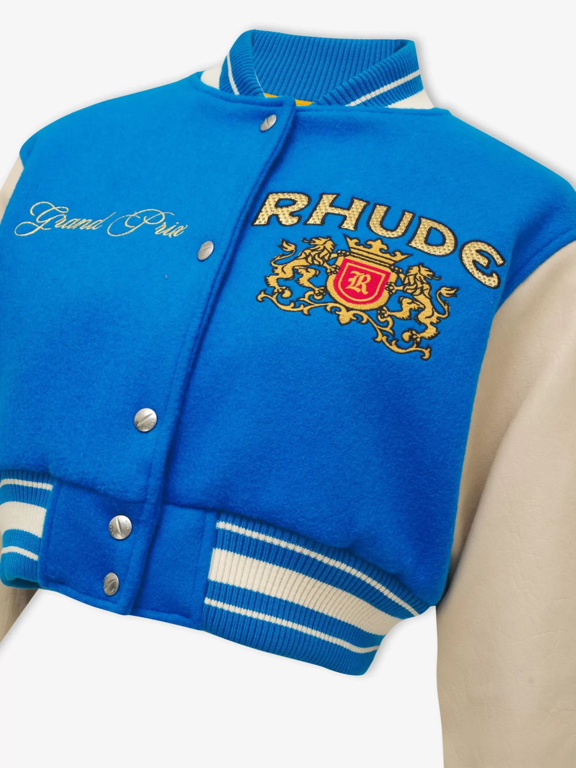 WOMENS F1 CROPPED VARSITY JACKET|RHUDE Outlet