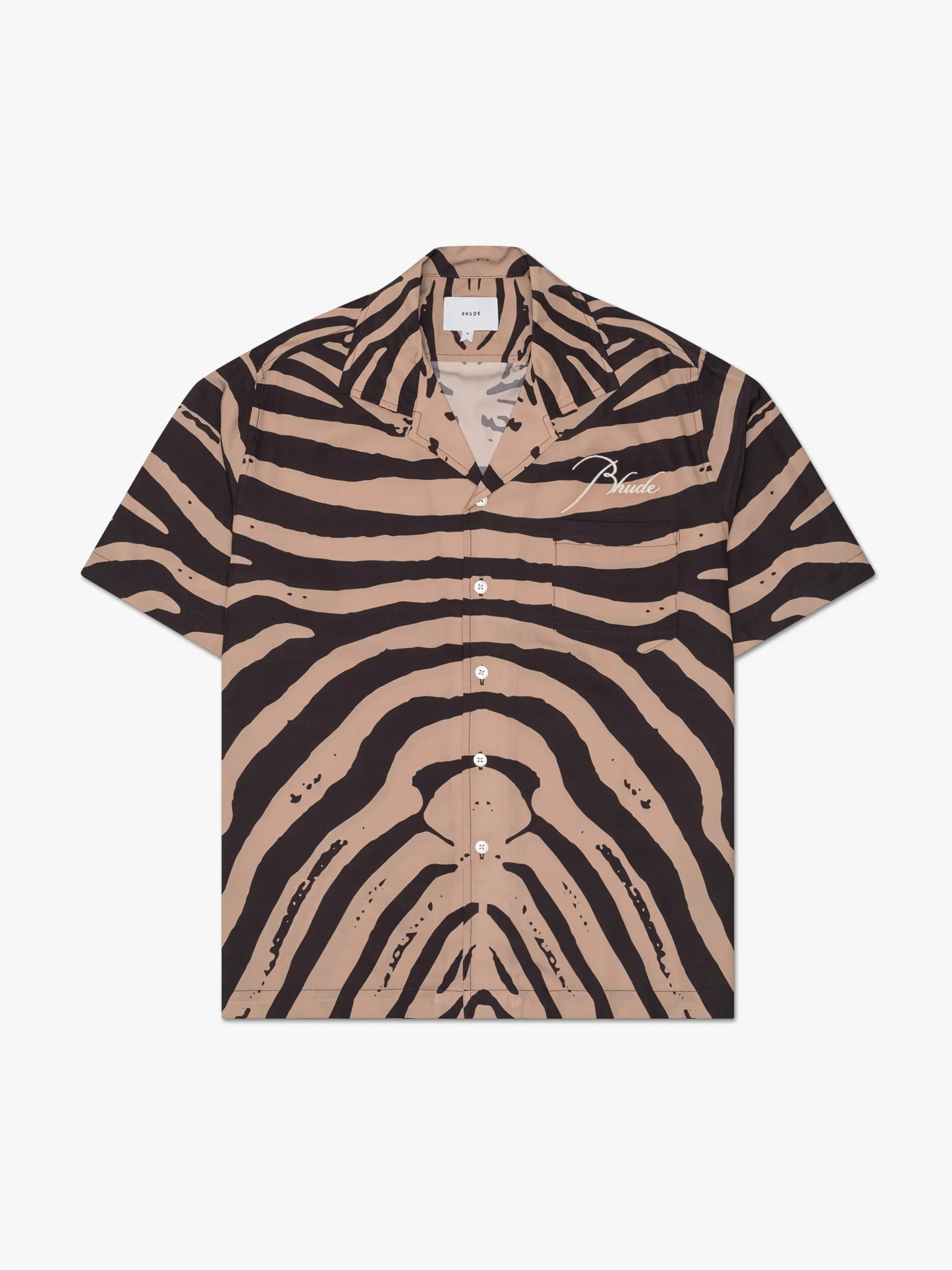 ZEBRA SILK BUTTON DOWN|RHUDE Outlet