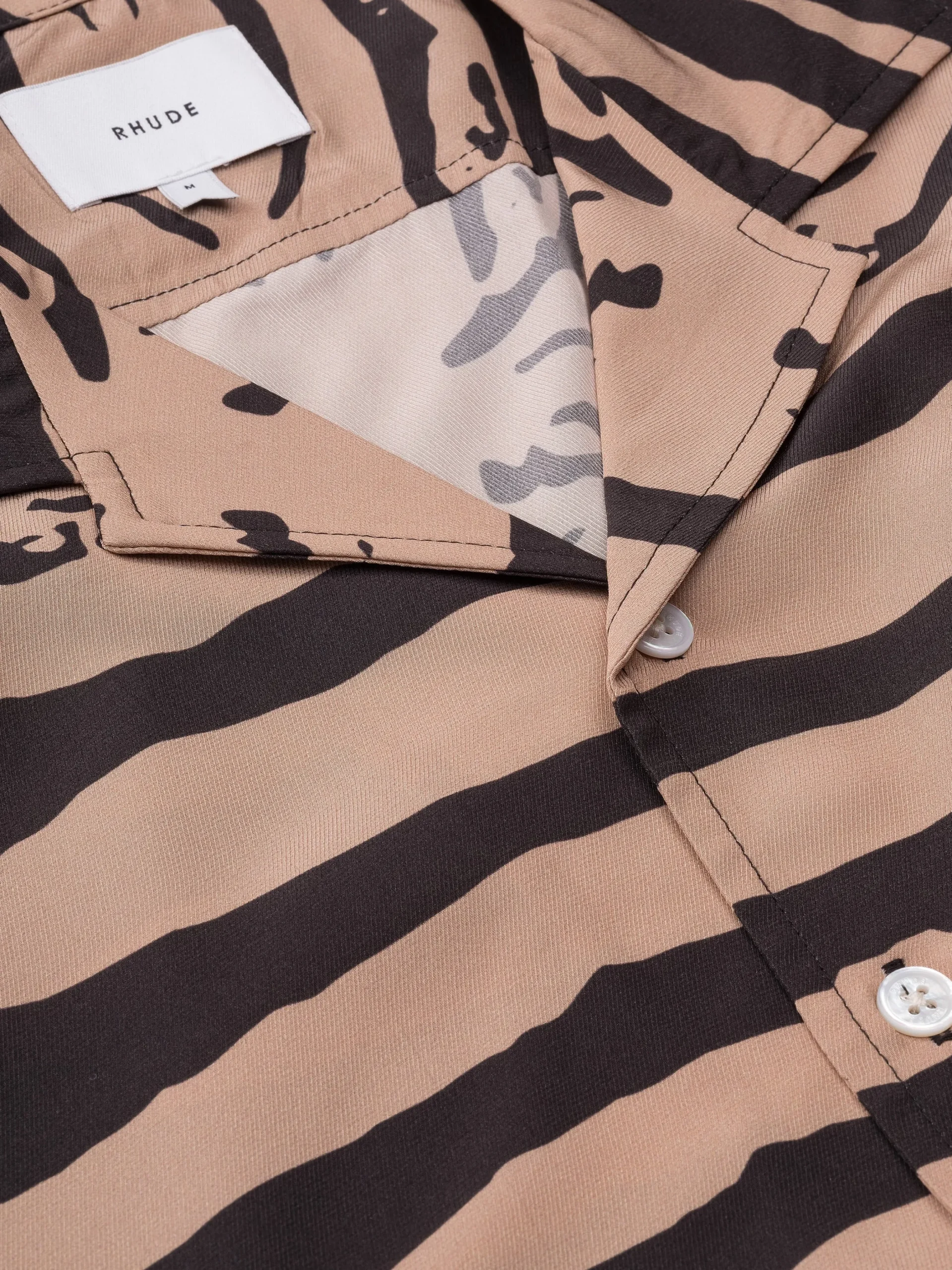 ZEBRA SILK BUTTON DOWN|RHUDE Outlet